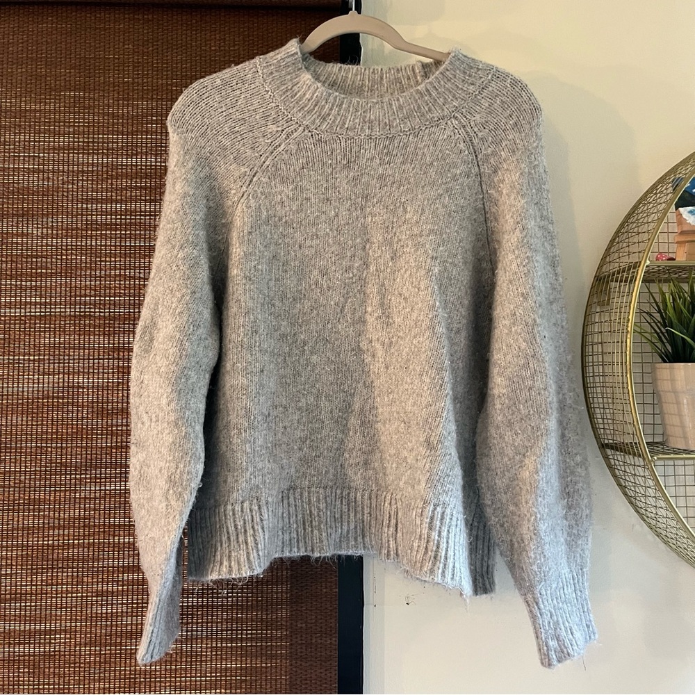grey sweater